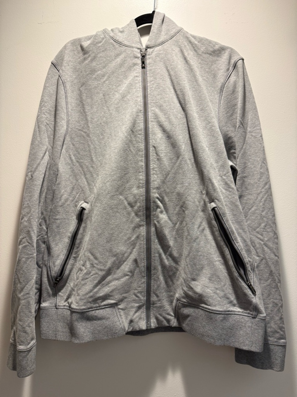 lululemon Light Gray Full-Zip Hoodie Jacket Men’s City Sweat Size XL